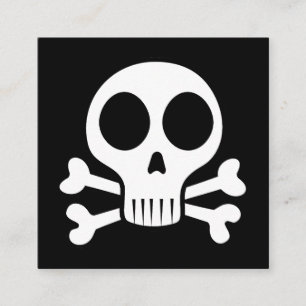 spooky skull on a black background discount card