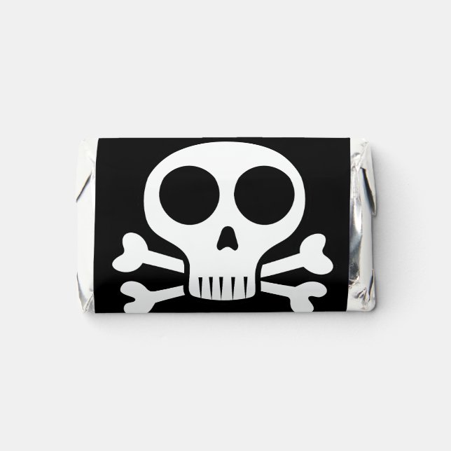 spooky skull on a black background hershey's miniatures (Front)