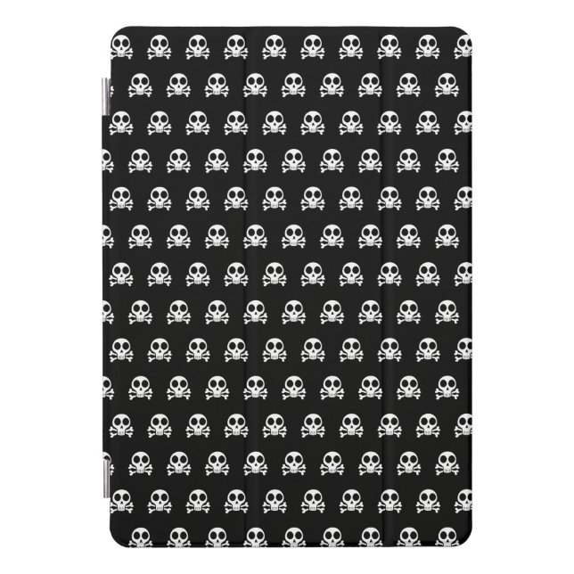 spooky skull on a black background iPad pro cover (Front)