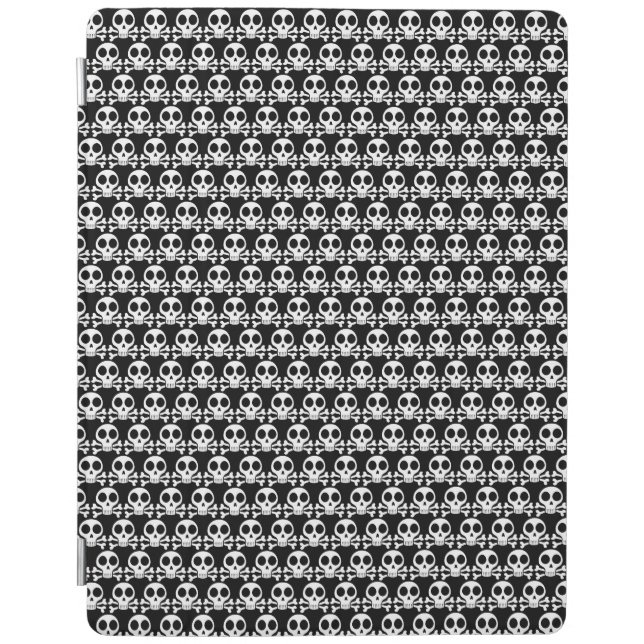 spooky skull on a black background iPad smart cover (Front)