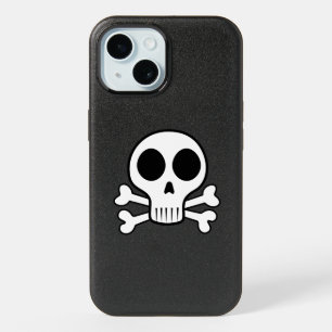 spooky skull on a black background iPhone 15 case