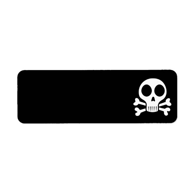 spooky skull on a black background label (Front)