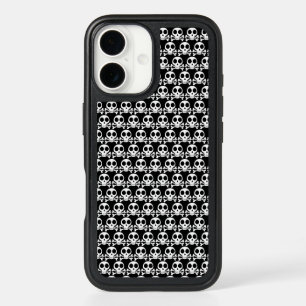 spooky skull on a black background iPhone 16 case