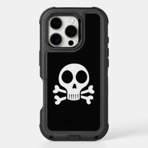 spooky skull on a black background iPhone 16 pro case