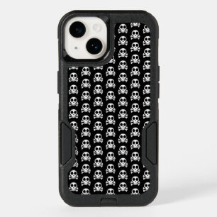 spooky skull on a black background OtterBox iPhone 14 case