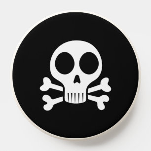 spooky skull on a black background PopSocket