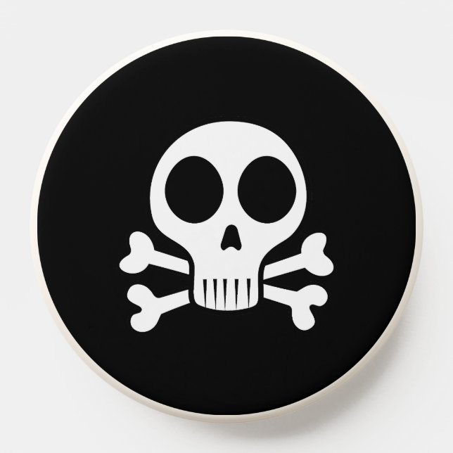 spooky skull on a black background PopSocket (Popsocket)