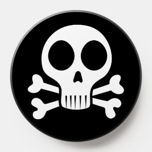 spooky skull on a black background PopSocket