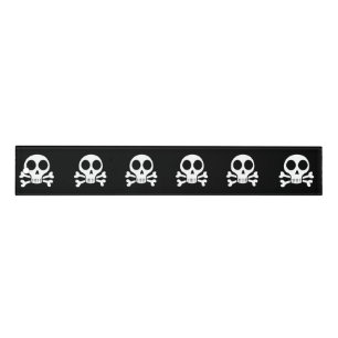 spooky skull on a black background ruler