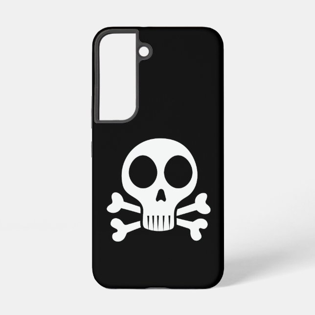spooky skull on a black background samsung galaxy case (Back)