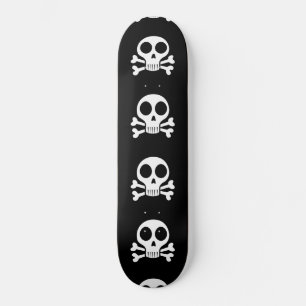 spooky skull on a black background skateboard