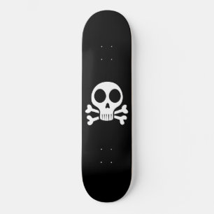 spooky skull on a black background skateboard
