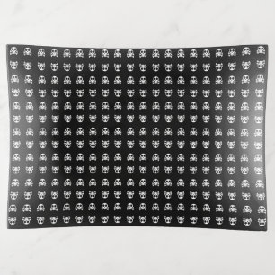 spooky skull on a black background trinket tray