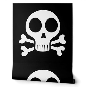 spooky skull on a black background wallpaper