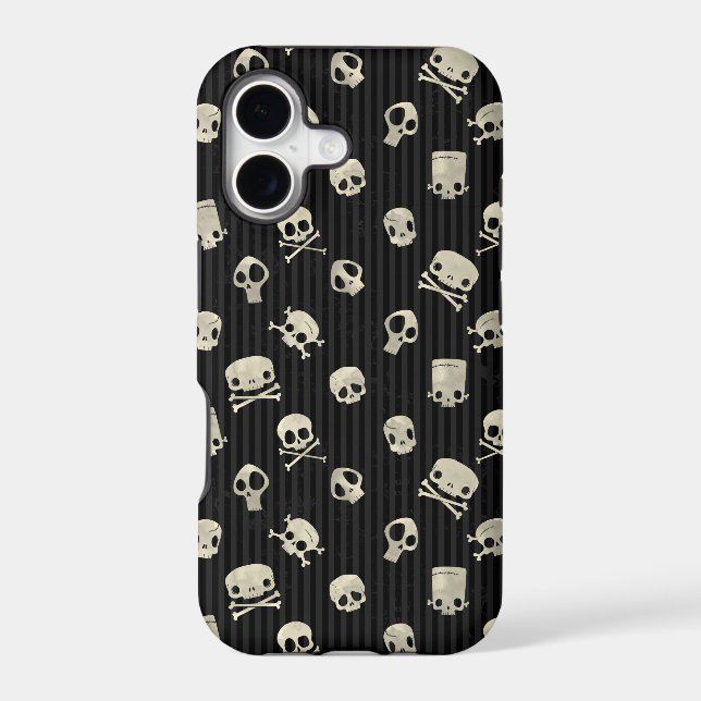 Spooky Skull Pattern Iphone Case (Back)