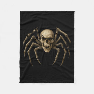 Spooky Skull Spider - Y Gothic Halloween Costume Fleece Blanket