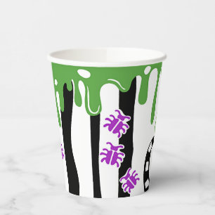 Spooky Slime and Stripes Halloween Paper Cups