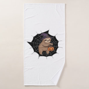 Spooky Sloth Halloween Fun - Cute Trick-or-Treat A Bath Towel