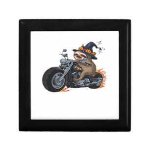 Spooky Sloth Motorcycle Ride Halloween Biker Fun C Gift Box