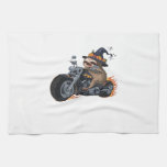 Spooky Sloth Motorcycle Ride Halloween Biker Fun C Kitchen Towel