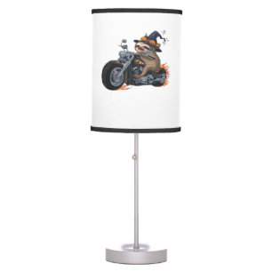 Spooky Sloth Motorcycle Ride Halloween Biker Fun C Table Lamp