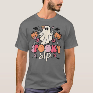 Spooky SLP Retro Groovy Halloween Speech Language T-Shirt
