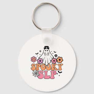 Spooky Slp Speech Language Pathologist Cute Ghost Keychain