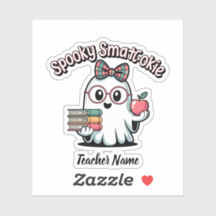 Spooky Smart Cookie Personalized Name Ghost Sticker