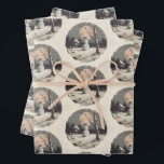 Spooky Snowman Christmas  Wrapping Paper Sheets<br><div class="desc">Bring a delightfully eerie twist to your holiday celebrations with this unique set of wrapping paper sheets featuring a slightly spooky snowman set in a hauntingly beautiful snowy landscape. This isn't your average cheery snowman—this one has a glint in its coal-black eyes, a crooked grin carved into its face, and...</div>