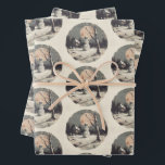 Spooky Snowman Christmas  Wrapping Paper Sheets<br><div class="desc">Bring a delightfully eerie twist to your holiday celebrations with this unique set of wrapping paper sheets featuring a slightly spooky snowman set in a hauntingly beautiful snowy landscape. This isn't your average cheery snowman—this one has a glint in its coal-black eyes, a crooked grin carved into its face, and...</div>