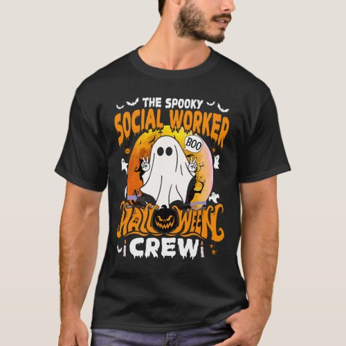 Spooky Social Worker Halloween Crew T_Shirt