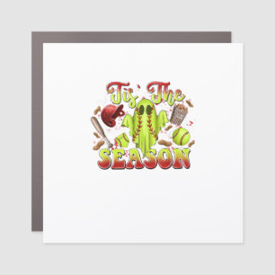 Spooky Softball Costume Funny Halloween Tis The Se Car Magnet