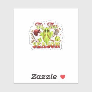 Spooky Softball Costume Funny Halloween Tis The Se Sticker