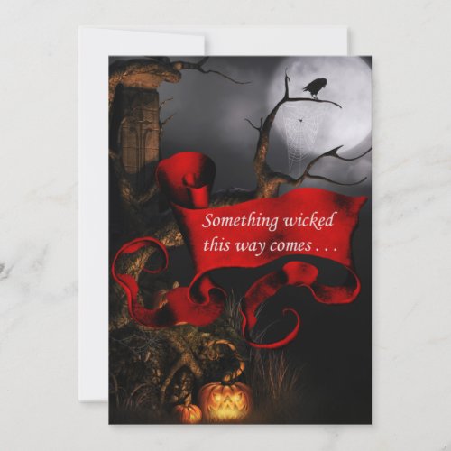 Spooky Something Wicked Halloween Invitation