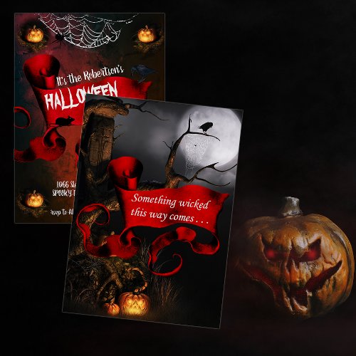 Spooky Something Wicked Halloween Invitation