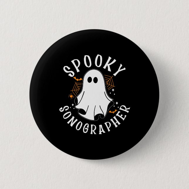 Spooky Sonographer  Button (Front)