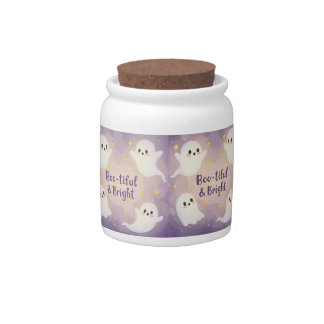 Spooky & Sparkling: Boo-tiful Halloween Greetings Candy Jar