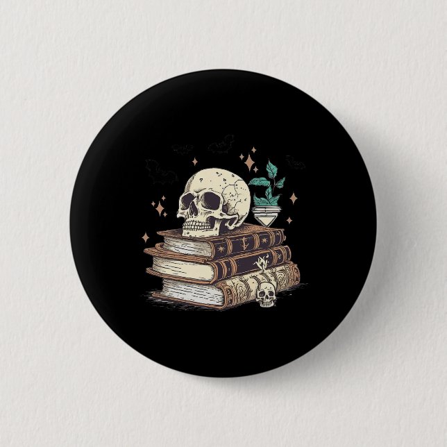 Spooky Spell Books  Button (Front)