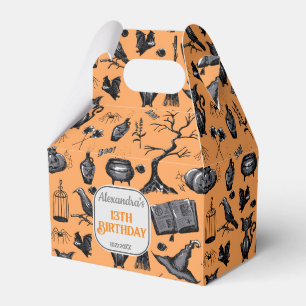 Spooky Spellbinding Halloween Birthday Party Favor Boxes