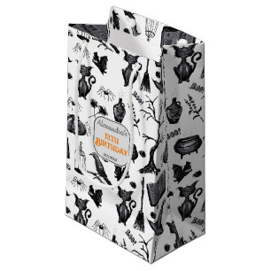 Spooky Spellbinding Halloween Birthday Party Small Gift Bag