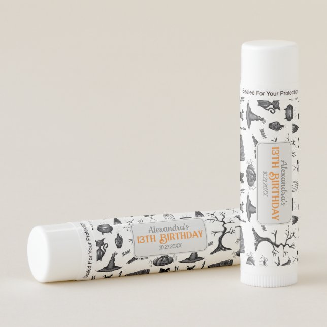 Spooky Spellbinding Halloween Birthday Watermelon Lip Balm (Front)