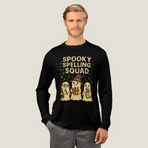 Spooky Spelling Squad Cute Ghost Teacher Halloween Tri-Blend Shirt