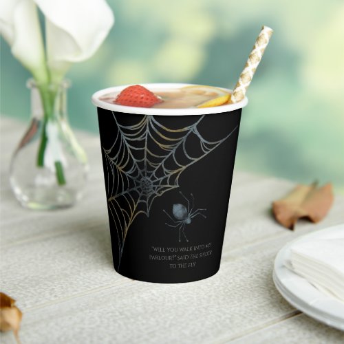 Spooky spider and Spider web Halloween  Paper Cups
