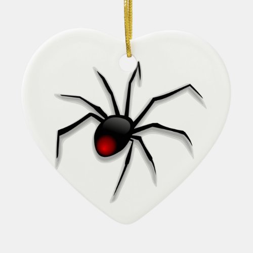 Spooky Spider and Web Ceramic Ornament