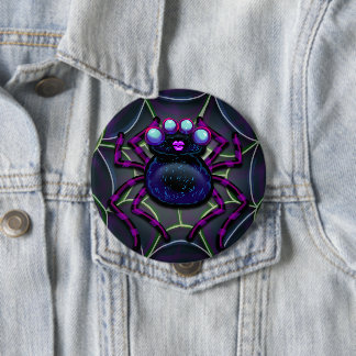 Spooky Spider Creepy Cute Button