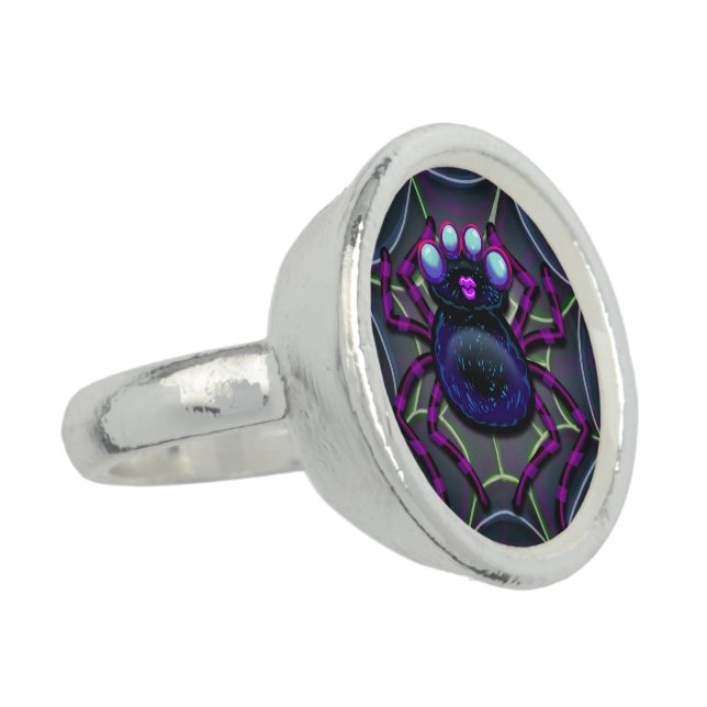 Spooky Spider Creepy Cute  Ring (Side)