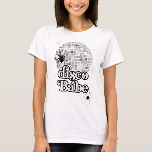 Spooky Spider Disco Babe Bridal Party MOH Shirt