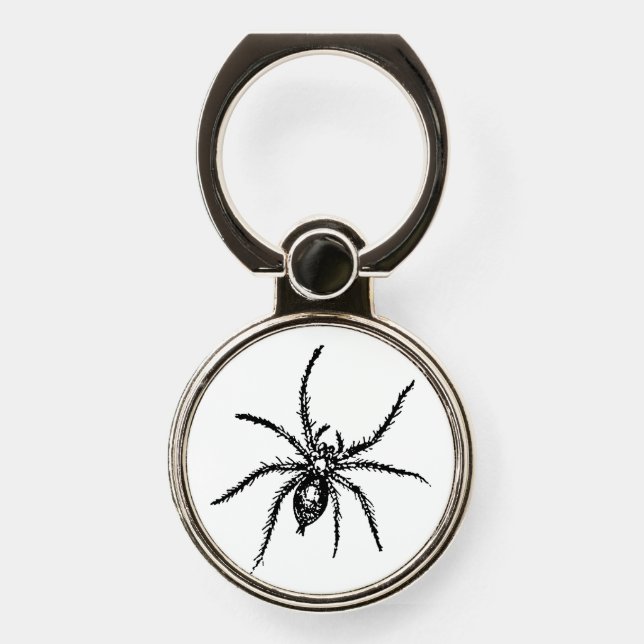 Spooky Spider for Halloween Phone Ring Stand (Front)