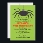 SPOOKY SPIDER Halloween Birthday Party Invitation<br><div class="desc">Hello & welcome! All my designs are ONE-OF-A-KIND original pieces of artwork designed by me! You can only find them here! Did you know that you can change the background colors, fonts and textby simply clicking on the CUSTOMIZE IT button? It's true, give it a try. Feel free to email...</div>