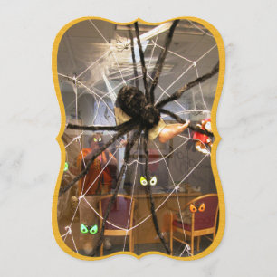 Spooky Spider Halloween Office Decorations Photo Card